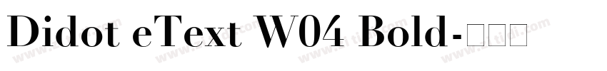 Didot eText W04 Bold字体转换